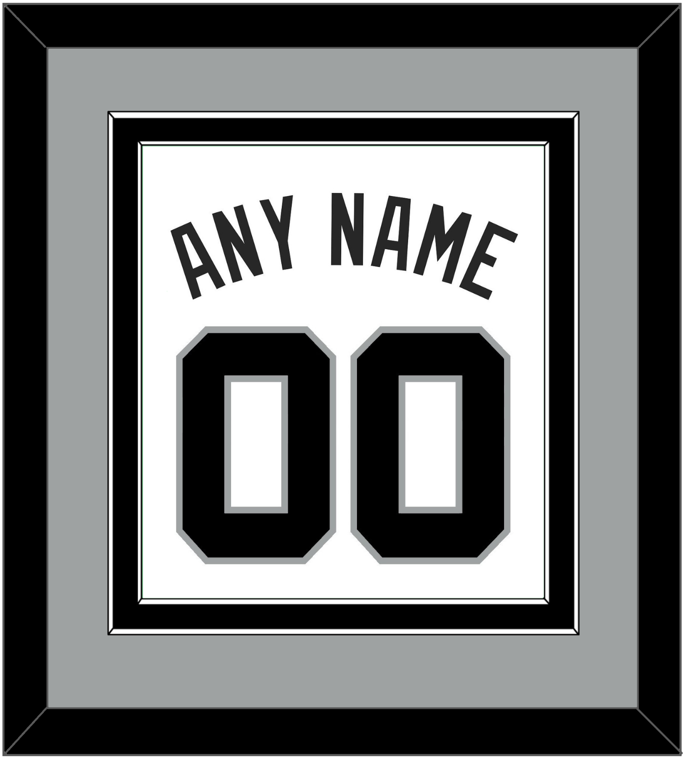 San Antonio Name & Full-Size Number - Combined