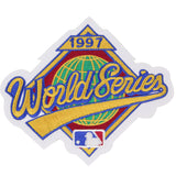 Florida Nameplate & Number Combined With 2 World Series Patches - Road Gray (1993-2001) - Triple Mat 2