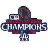 Los Angeles Name, Number & 2 World Series Champions Patches - Home White - Triple Mat 1