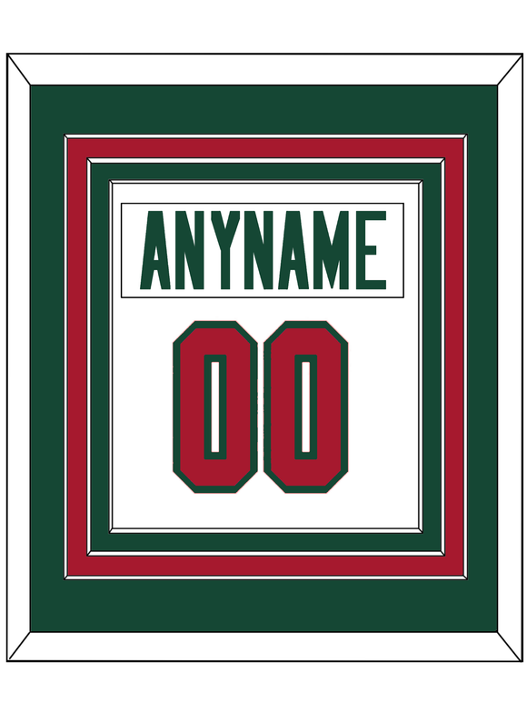 Minnesota Nameplate & Number (Back) Combined - Road White - Triple Mat 2