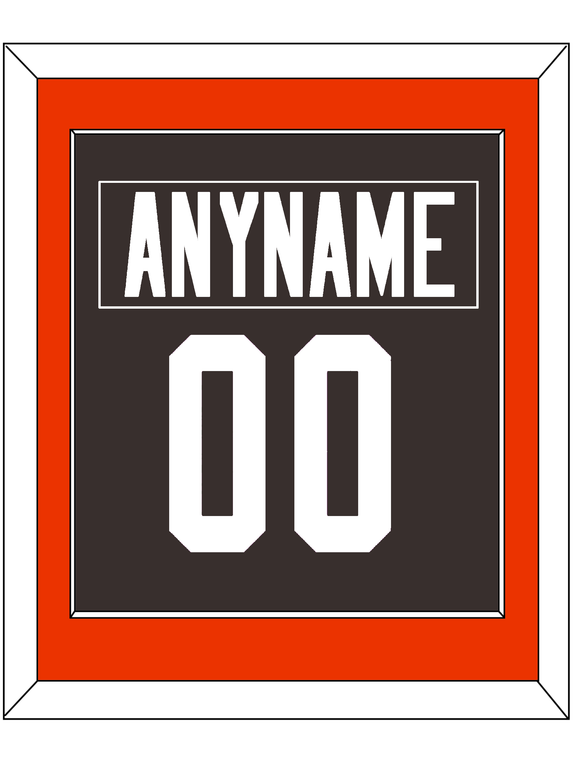 Cleveland Nameplate & Number (Back) Combined - Home Brown - Single Mat 2