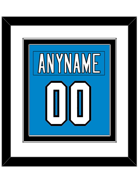 Carolina Nameplate & Number (Back) Combined - Home Blue - Double Mat 2