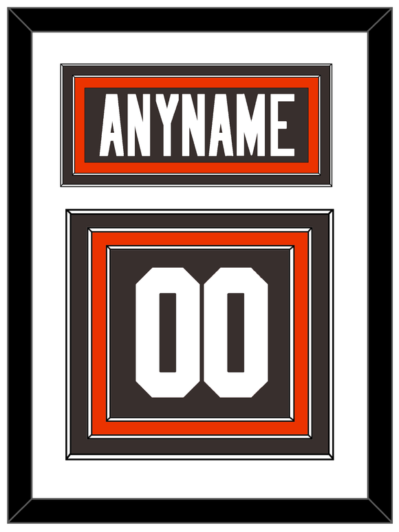 Cleveland Nameplate & Number (Back) - Home Brown - Triple Mat 1