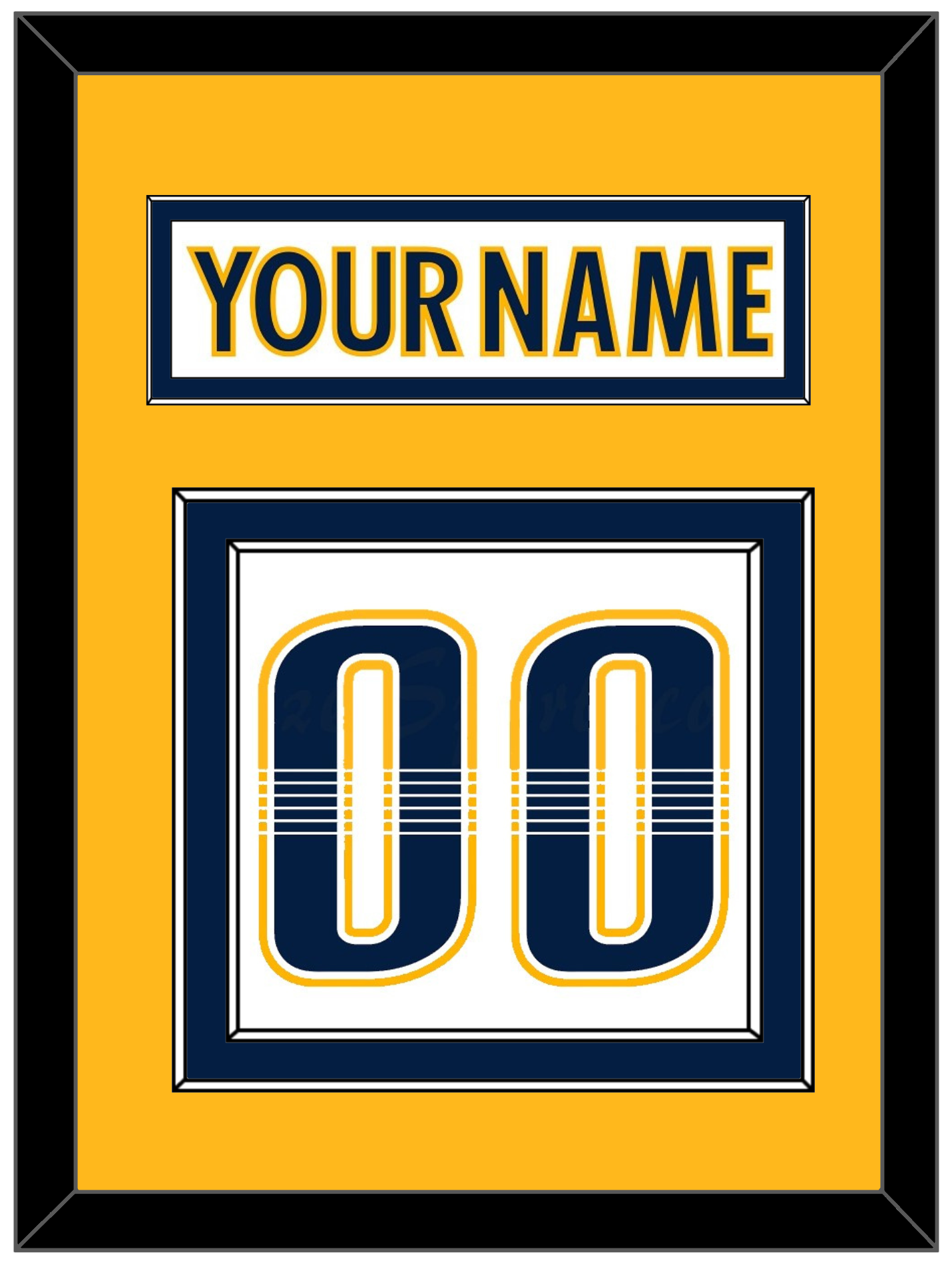 Nashville Nameplate & Number (Back) - Road White - Signature Tier 2