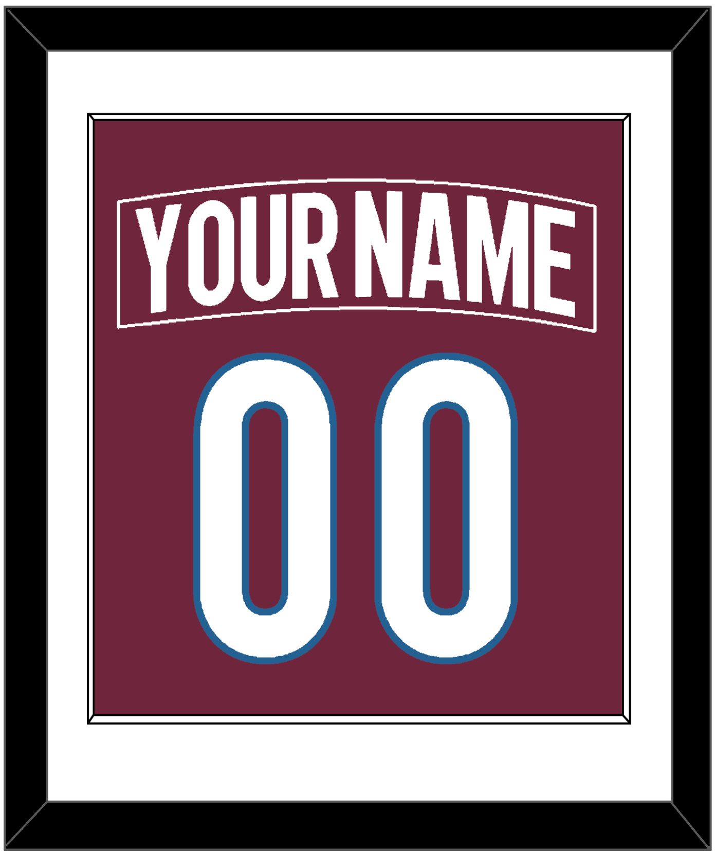 Colorado Nameplate & Number (Back) Combined - Home Burgundy - Essential Tier 1