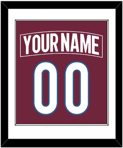 Colorado Nameplate & Number (Back) Combined - Home Burgundy - Essential Tier 1