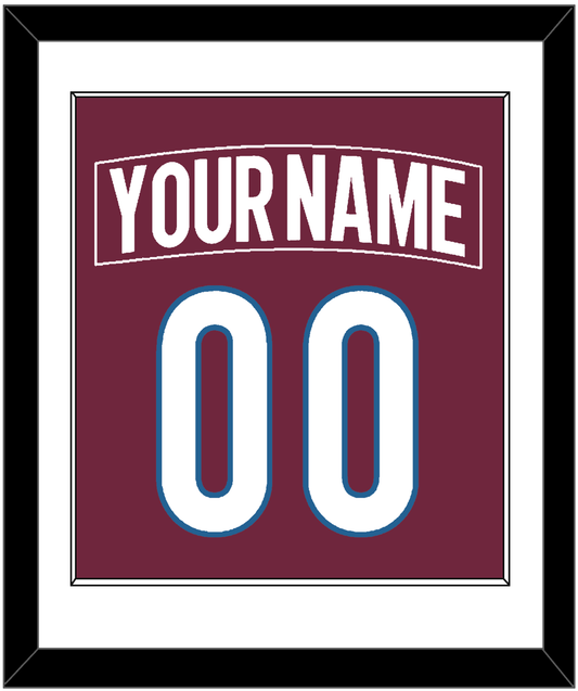 Colorado Nameplate & Number (Back) Combined - Home Burgundy - Essential Tier 1