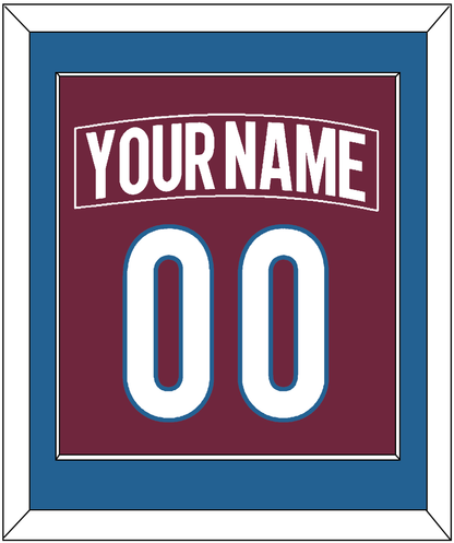 Colorado Nameplate & Number (Back) Combined - Home Burgundy - Essential Tier 2
