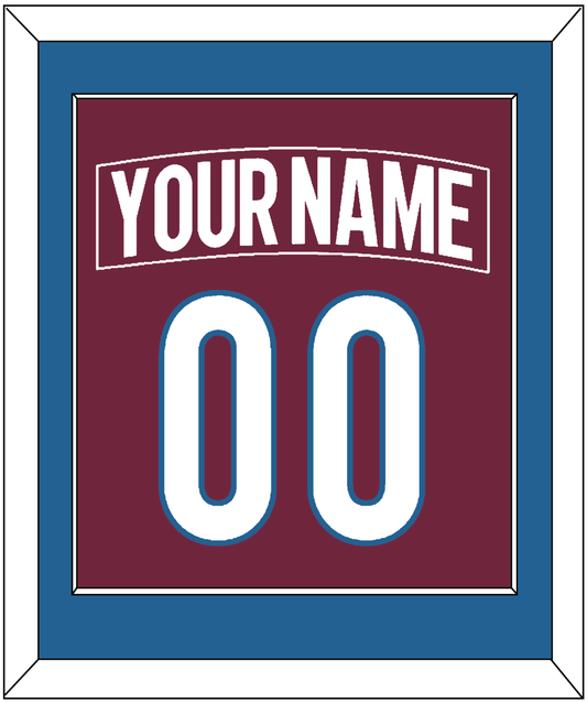 Colorado Nameplate & Number (Back) Combined - Home Burgundy - Essential Tier 2