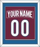 Colorado Nameplate & Number (Back) Combined - Home Burgundy - Single Mat 2