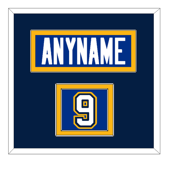 St. Louis Nameplate & Number (Shoulder) - Home Blue - Double Mat 3