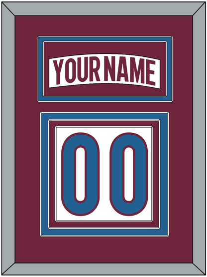 Colorado Nameplate & Number (Back) - Road White - Premier Tier 3
