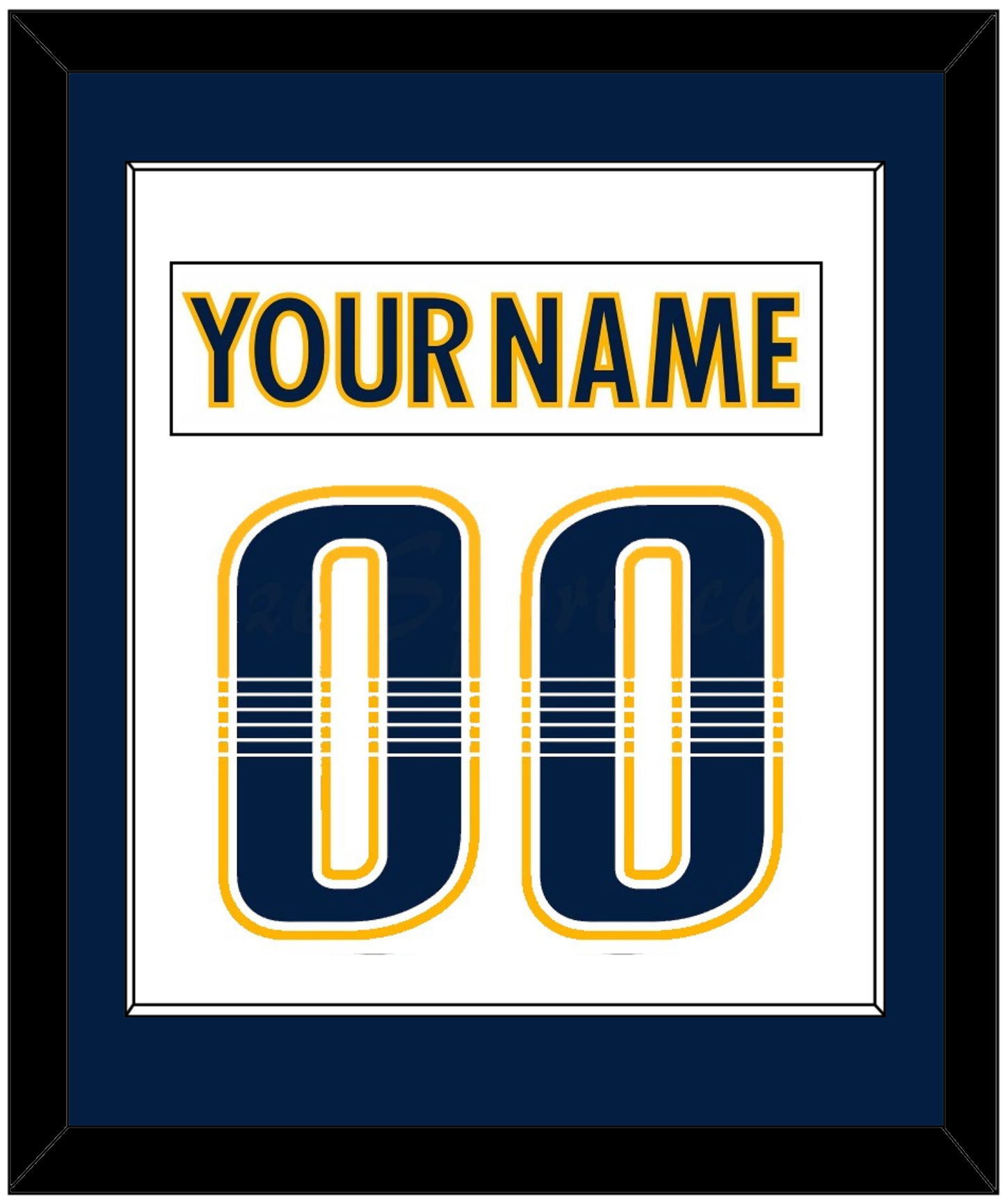 Nashville Nameplate & Number (Back) Combined - Road White - Essential Tier 2