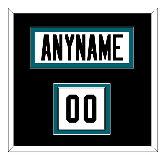 Jacksonville Nameplate & Number (Shoulder) - Road White - Double Mat 4