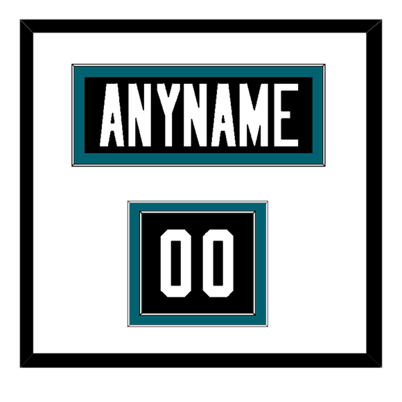 Jacksonville Nameplate & Number (Shoulder) - Alternate Black - Double Mat 1