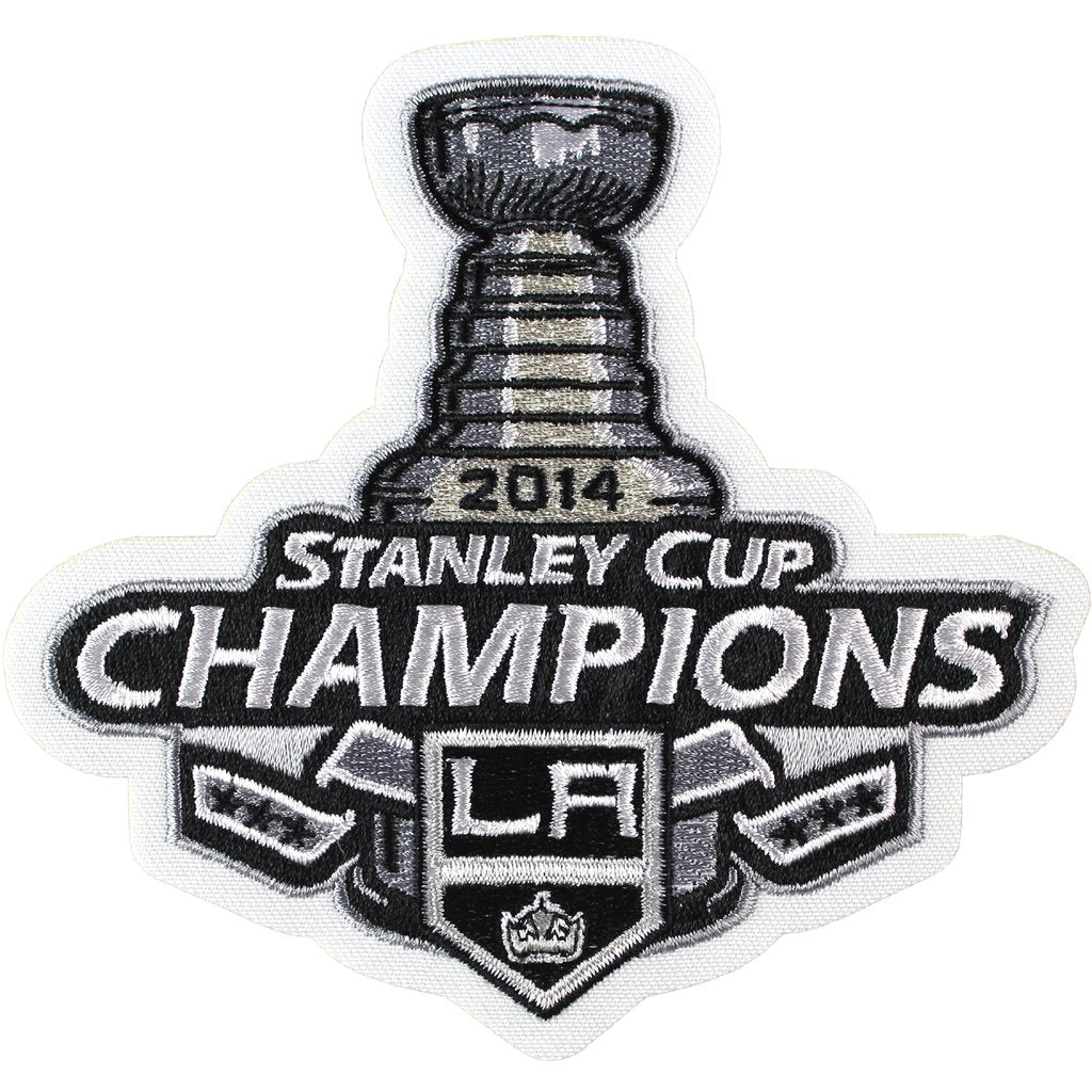 Los Angeles Nameplate & Stanley Cup Champions Patch - Road White - Signature Tier 2
