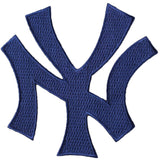 New York Number & “NY” Logo Jersey Patch - Pinstripes - Double Mat 1