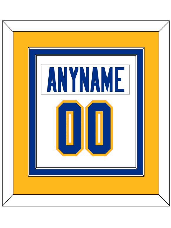 Buffalo Nameplate & Number (Back) Combined - Road White - Double Mat 4