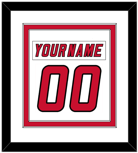 Carolina Nameplate & Number (Back) Combined - Road White (2007-2013) - Double Mat 1