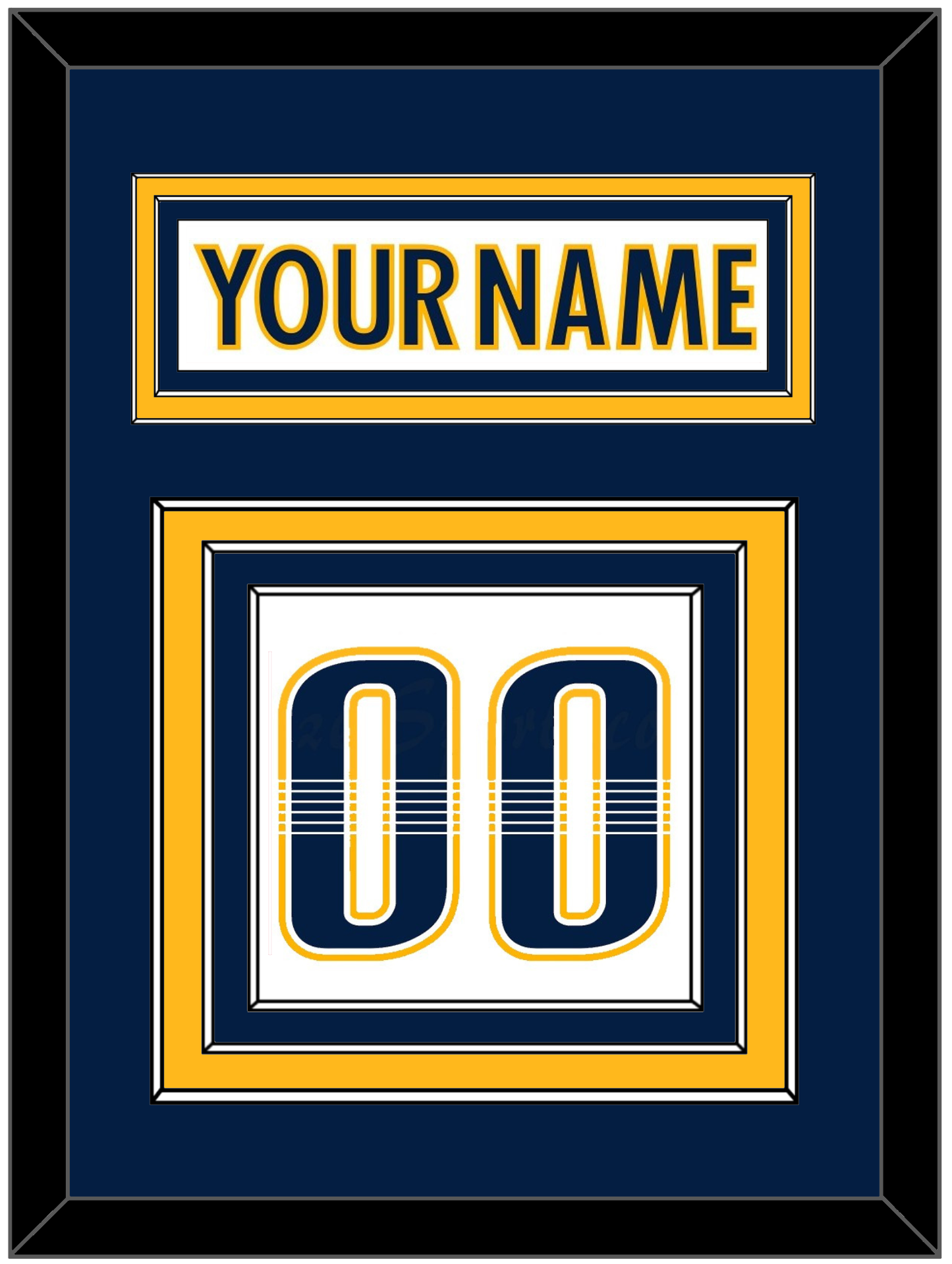Nashville Nameplate & Number (Back) - Road White - Premier Tier 3