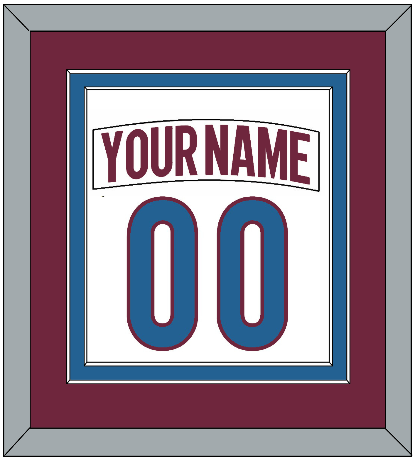 Colorado Nameplate & Number (Back) Combined - Road White - Signature Tier 3