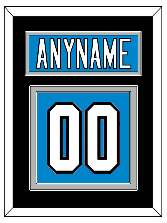 Carolina Nameplate & Number (Back) - Home Blue - Double Mat 5