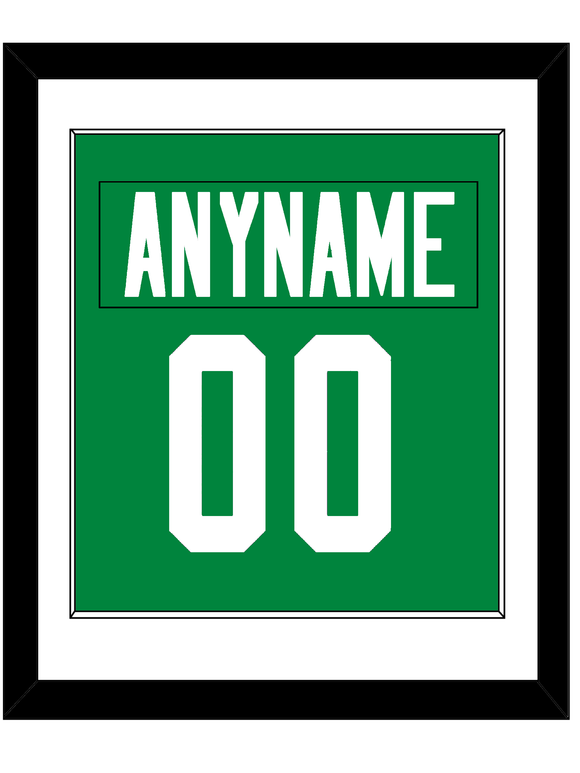 Dallas Nameplate & Number (Back) Combined - Home Green - Single Mat 1