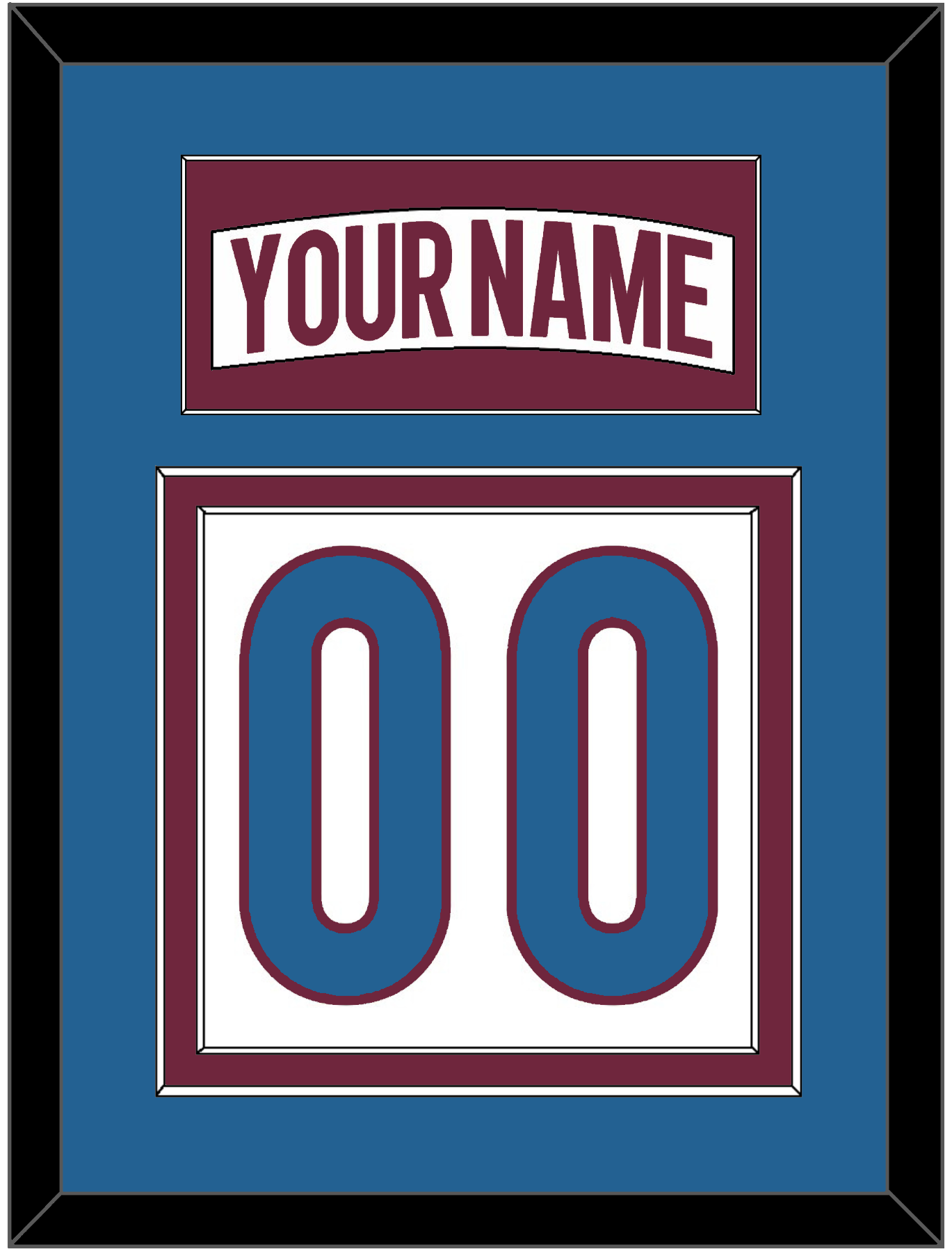 Colorado Nameplate & Number (Back) - Road White - Signature Tier 3