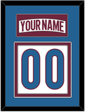 Colorado Nameplate & Number (Back) - Road White - Double Mat 3