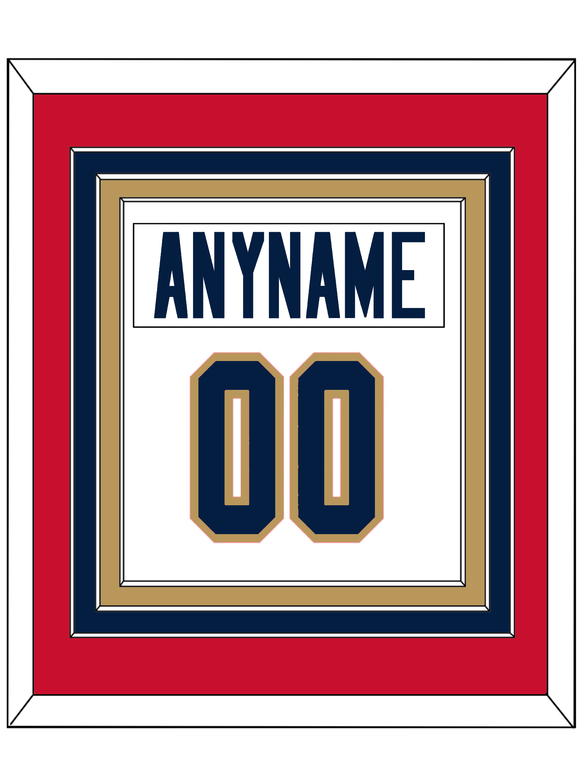 Florida Nameplate & Number (Back) Combined - Road White - Triple Mat 2