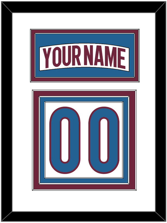 Colorado Nameplate & Number (Back) - Road White - Triple Mat 2