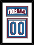 Colorado Nameplate & Number (Back) - Road White - Triple Mat 2