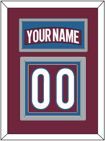 Colorado Nameplate & Number (Back) - Home Burgundy - Premier Tier 3