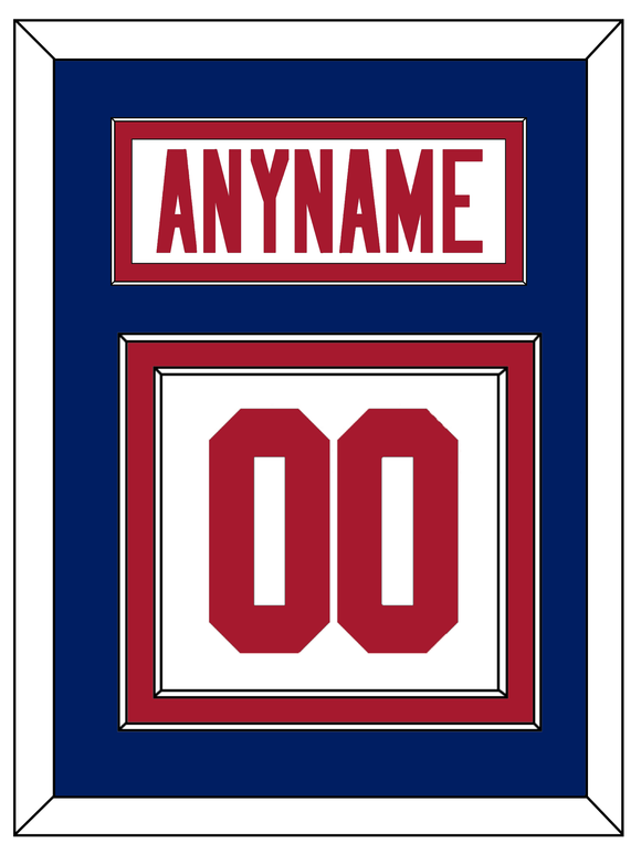 New York Nameplate & Number (Back) - Road White - Double Mat 2