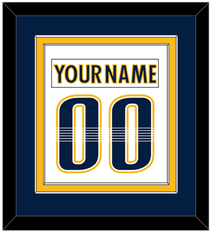 Nashville Nameplate & Number (Back) Combined - Road White - Signature Tier 4