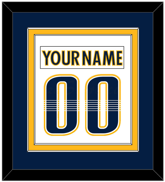 Nashville Nameplate & Number (Back) Combined - Road White - Signature Tier 4
