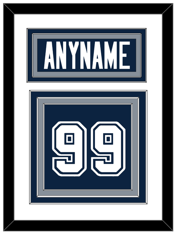 Dallas Nameplate & Number (Back) - Blue Jersey - Triple Mat 1