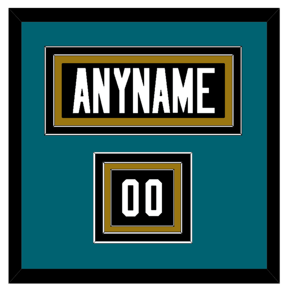 Jacksonville Nameplate & Number (Shoulder) - Alternate Black - Triple Mat 3