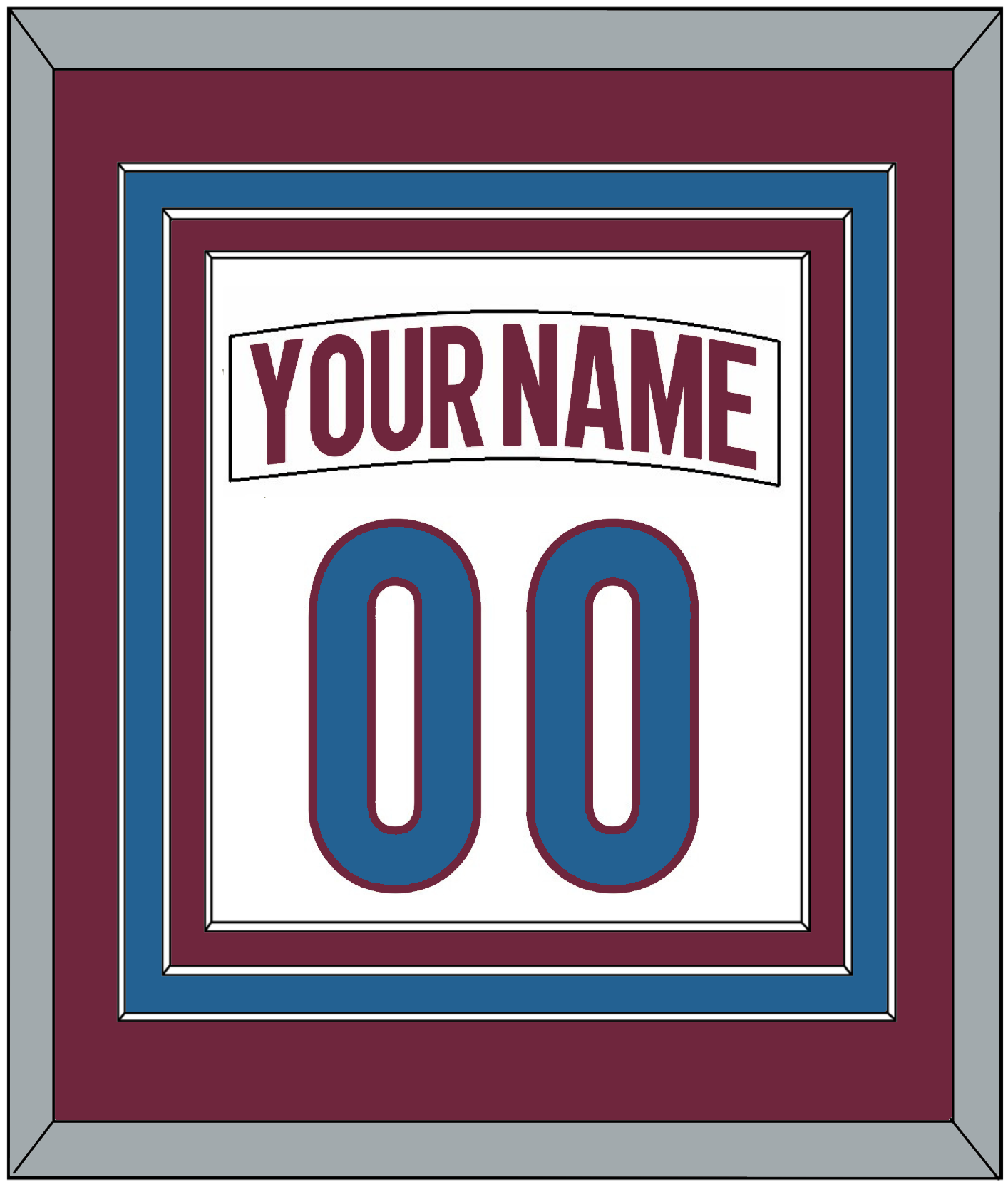 Colorado Nameplate & Number (Back) Combined - Road White - Premier Tier 2
