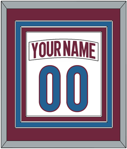 Colorado Nameplate & Number (Back) Combined - Road White - Premier Tier 2