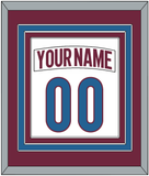 Colorado Nameplate & Number (Back) Combined - Road White - Triple Mat 2