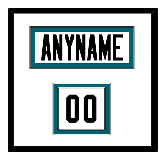 Jacksonville Nameplate & Number (Shoulder) - Road White - Double Mat 1