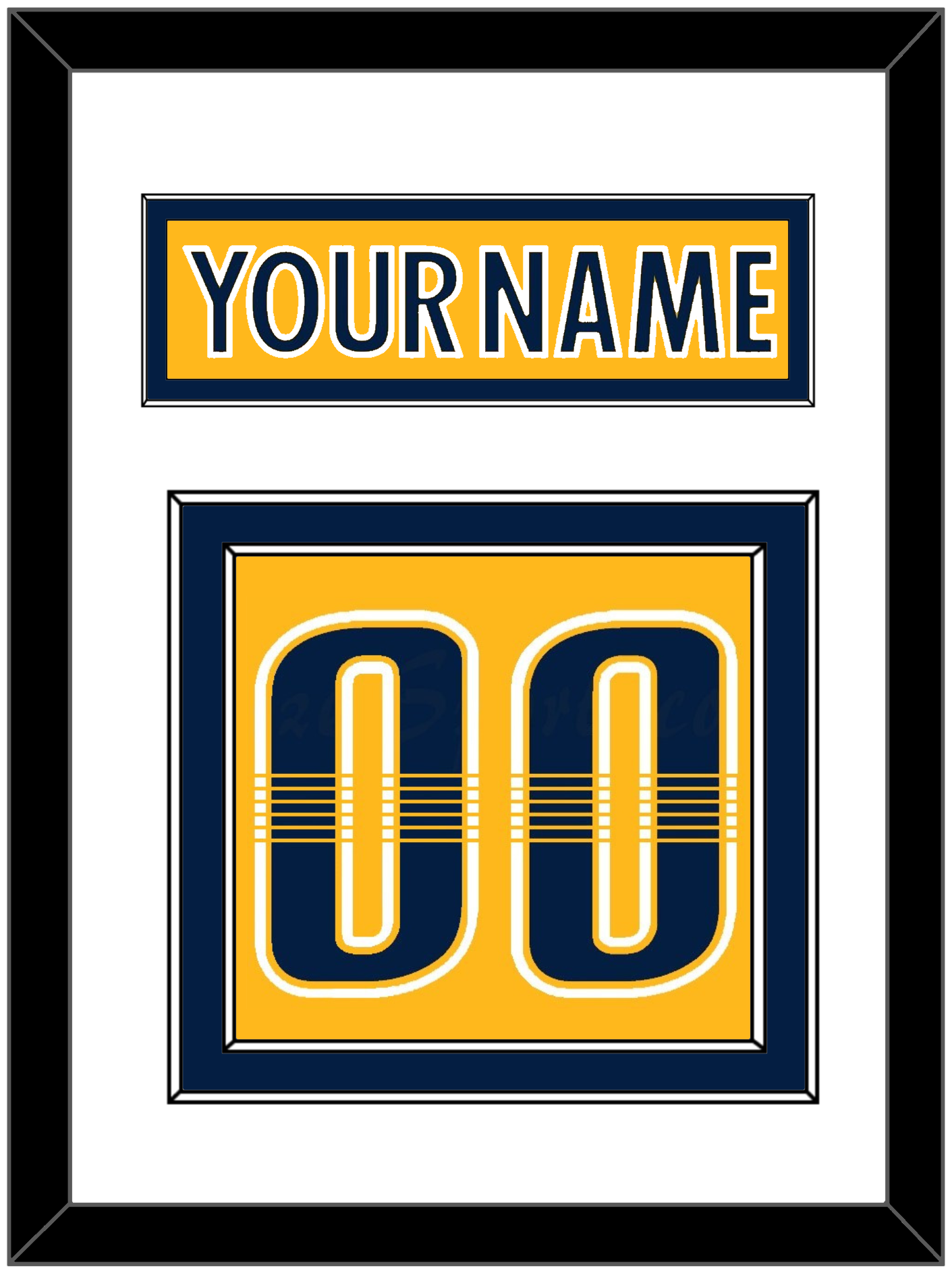 Nashville Nameplate & Number (Back) - Home Gold - Signature Tier 1