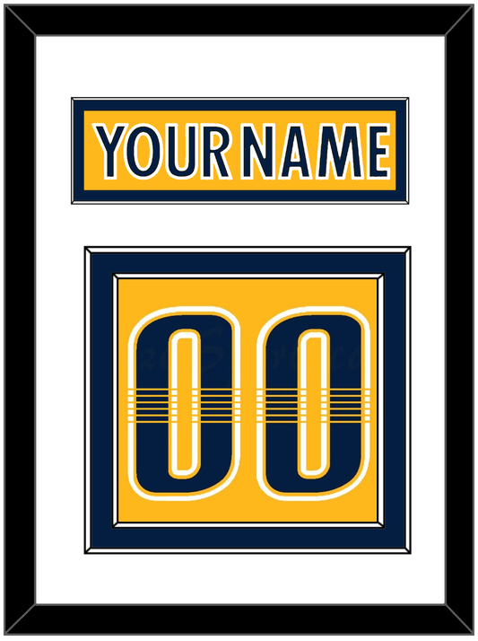 Nashville Nameplate & Number (Back) - Home Gold - Signature Tier 1