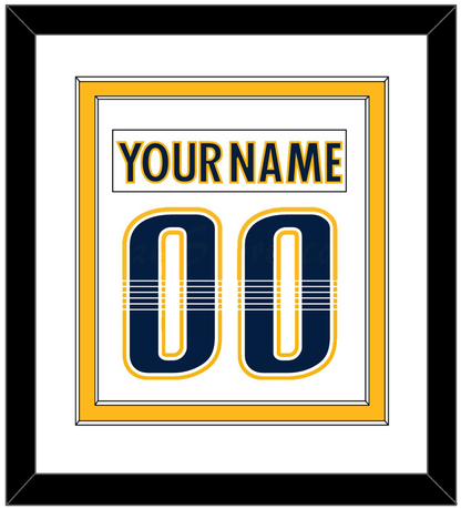 Nashville Nameplate & Number (Back) Combined - Road White - Signature Tier 1