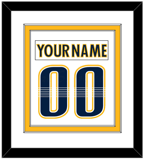 Nashville Nameplate & Number (Back) Combined - Road White - Double Mat 1