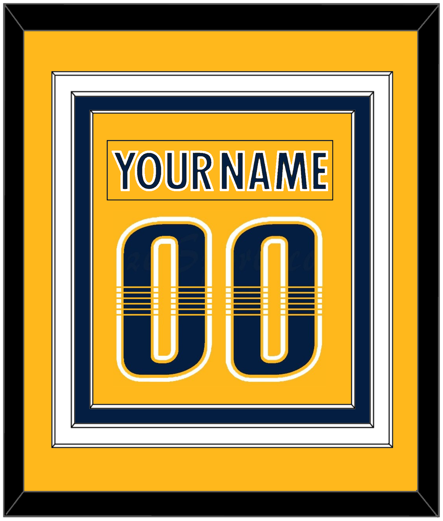 Nashville Nameplate & Number (Back) Combined - Home Gold - Premier Tier 2