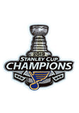 St. Louis Nameplate & Stanley Cup Champions Patch - Road White - Double Mat 2