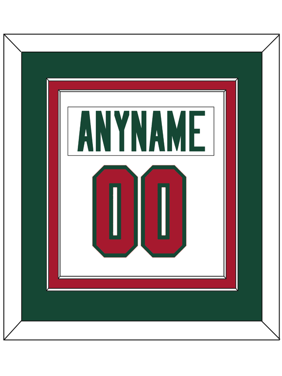 Minnesota Nameplate & Number (Back) Combined - Road White - Double Mat 3