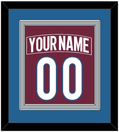 Colorado Nameplate & Number (Back) Combined - Home Burgundy - Signature Tier 3